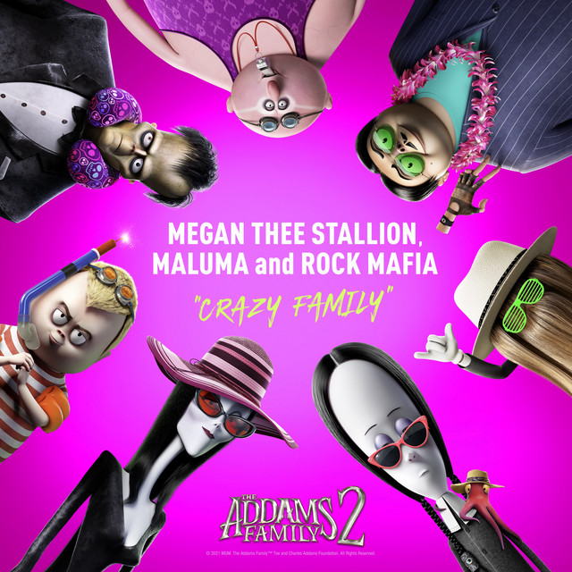 کاور آهنگ Crazy Family - From "The Addams Family 2" از Maluma, Megan Thee Stallion, Rock Mafia