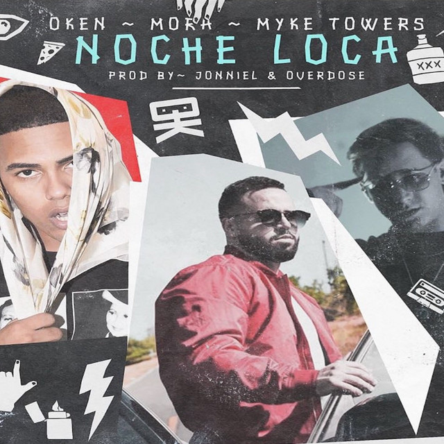 کاور آهنگ Noche Loca از Myke Towers, Mora, Oken