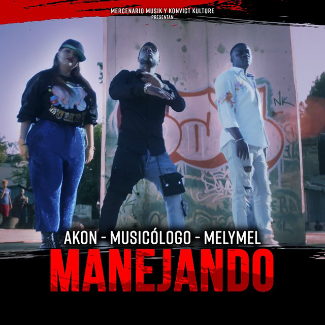 کاور آهنگ Manejando از Akon, Musicologo The Libro, MelyMel