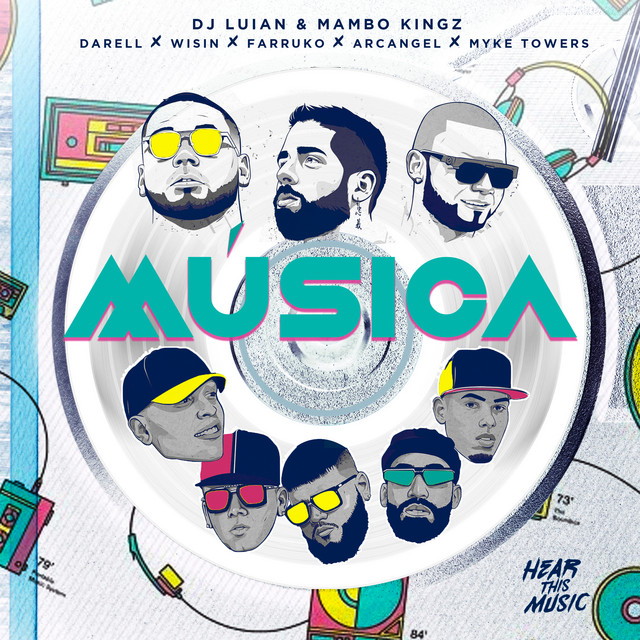 کاور آهنگ Música از Myke Towers, Darell, Farruko, Arcangel, Wisin, Mambo Kingz, DJ Luian