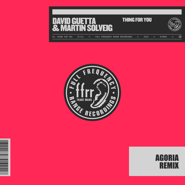 کاور آهنگ Thing for You - Agoria Remix از David Guetta, Martin Solveig, Agoria