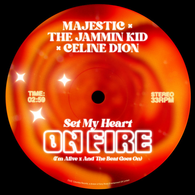 کاور آلبوم Set My Heart On Fire (I'm Alive x And The Beat Goes On) از Majestic, Céline Dion, The Jammin Kid