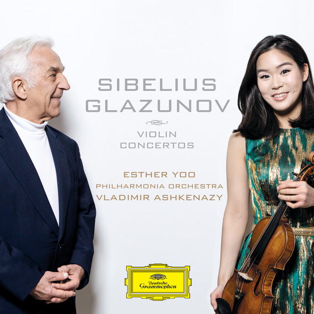 کاور آلبوم Sibelius, Glazunov Violin Concertos از Philharmonia Orchestra, Vladimir Ashkenazy, Esther Yoo