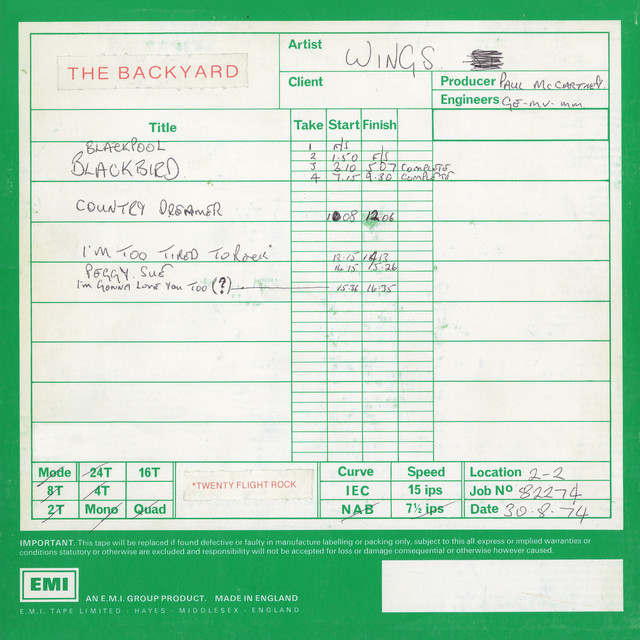 کاور آلبوم One Hand Clapping – The Backyard (One Hand Clapping Sessions) از Paul McCartney, Wings