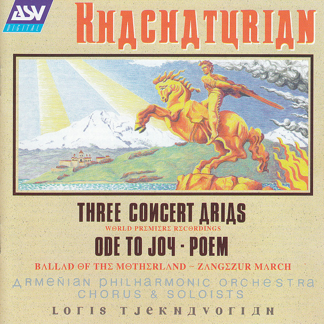 کاور آهنگ ۳ آریای کنسرت: ۳. دی‌تیرامب: تو را به آنجا می‌برند از Aram Khachaturian, Armenian Philharmonic Orchestra, Hasmik Hatsagortsian, لوریس چکنواریان