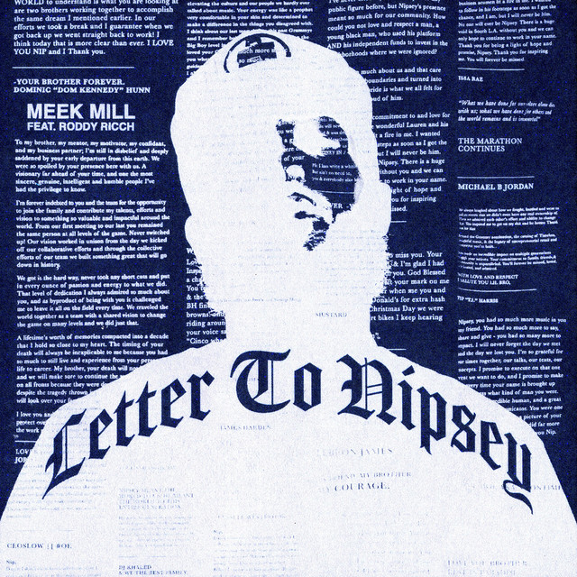 کاور آهنگ Letter to Nipsey (feat. Roddy Ricch) از Roddy Ricch, Meek Mill