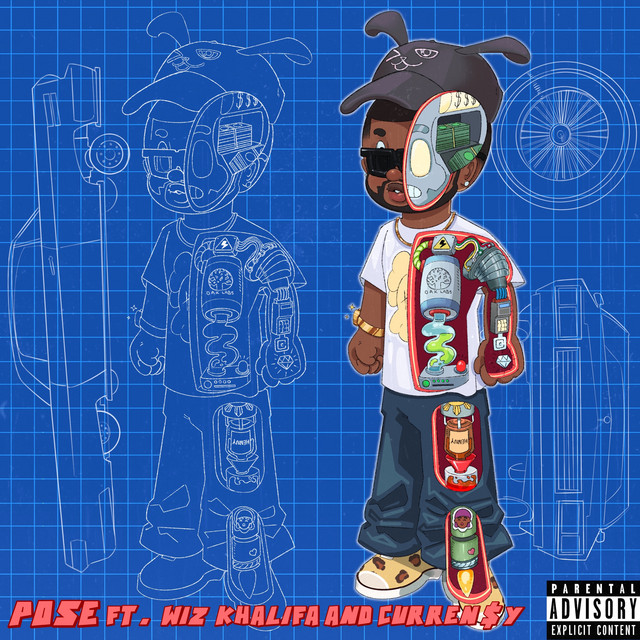 کاور آهنگ Pose (feat. Wiz Khalifa & Curren$y) از Wiz Khalifa, Curren$y, Guapdad 4000