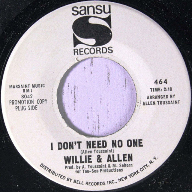 کاور آهنگ I Don’t Need No One از Allen Toussaint