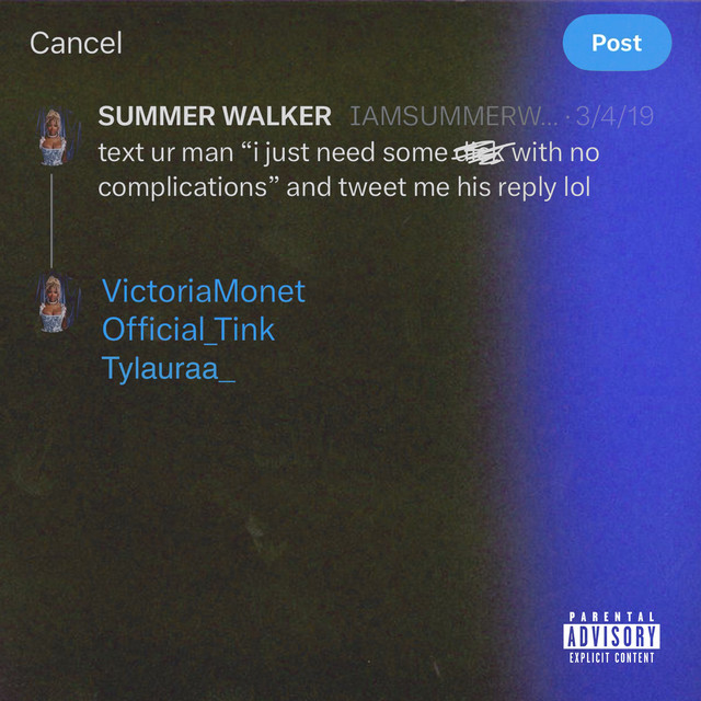 کاور آهنگ Girls Need Love (Girls Mix) (feat. Tink) از Summer Walker, Tink