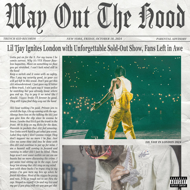 کاور آهنگ Way Out The Hood از Lil Tjay