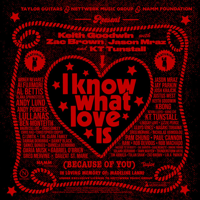 کاور آهنگ I Know What Love Is (Because of You) از Zac Brown, KT Tunstall, Jason Mraz, Daniel Donato